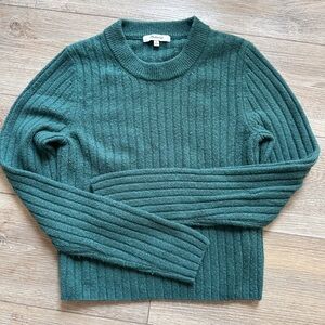Madewell Teal Ribbed Knit Sweater